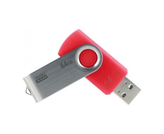 USB флеш накопитель Goodram 64GB UTS3 Twister Red USB 3.0 (UTS3-0640R0R11), изображение 2 USB флеш накопитель Goodram 64GB UTS3 Twister Red USB 3.0 (UTS3-0640R0R11), изображение 2