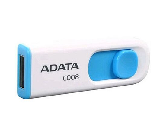 USB флеш накопитель ADATA 32GB C008 White USB 2.0 (AC008-32G-RWE), изображение 2 USB флеш накопитель ADATA 32GB C008 White USB 2.0 (AC008-32G-RWE), изображение 2
