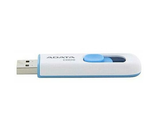 USB флеш накопитель ADATA 32GB C008 White USB 2.0 (AC008-32G-RWE), изображение 4 USB флеш накопитель ADATA 32GB C008 White USB 2.0 (AC008-32G-RWE), изображение 4