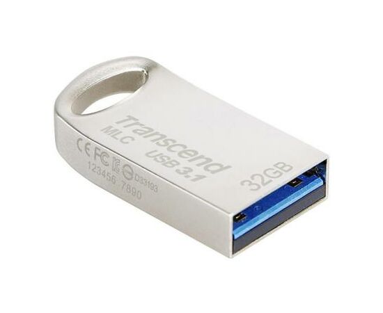USB флеш накопичувач Transcend 32GB JetFlash 720 Silver Plating USB 3.1 (TS32GJF720S), зображення 3