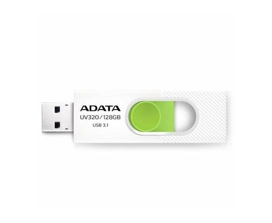 USB флеш накопитель ADATA 128GB UV320 White/Green USB 3.1 (AUV320-128G-RWHGN), изображение 2 USB флеш накопитель ADATA 128GB UV320 White/Green USB 3.1 (AUV320-128G-RWHGN), изображение 2