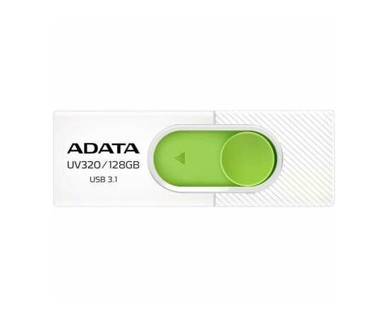 USB флеш накопичувач ADATA 128GB UV320 White/Green USB 3.1 (AUV320-128G-RWHGN)