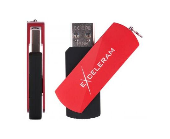 USB флеш накопитель eXceleram 16GB P2 Series Red/Black USB 3.1 Gen 1 (EXP2U3REB16), изображение 4 USB флеш накопитель eXceleram 16GB P2 Series Red/Black USB 3.1 Gen 1 (EXP2U3REB16), изображение 4