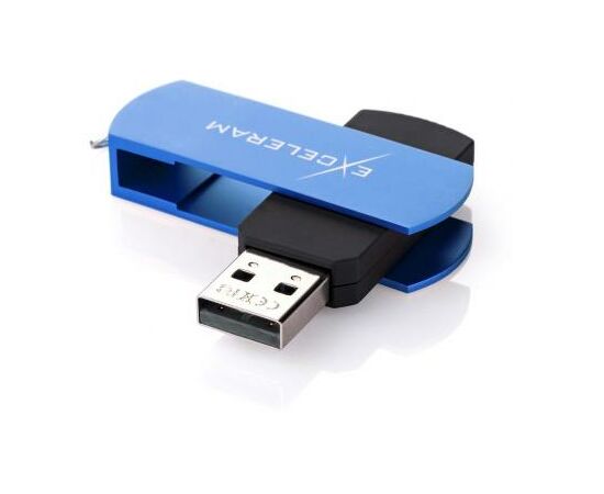 USB флеш накопитель eXceleram 64GB P2 Series Blue/Black USB 2.0 (EXP2U2BLB64), изображение 2 USB флеш накопитель eXceleram 64GB P2 Series Blue/Black USB 2.0 (EXP2U2BLB64), изображение 2