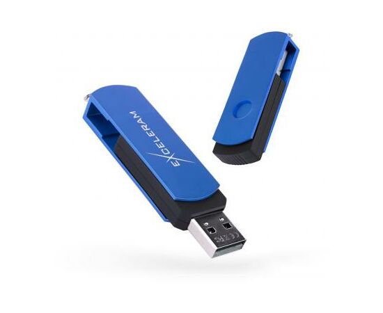 USB флеш накопичувач eXceleram 64GB P2 Series Blue/Black USB 2.0 (EXP2U2BLB64)