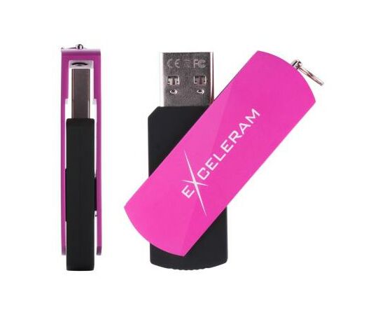USB флеш накопитель eXceleram 64GB P2 Series Purple/Black USB 2.0 (EXP2U2PUB64), изображение 4 USB флеш накопитель eXceleram 64GB P2 Series Purple/Black USB 2.0 (EXP2U2PUB64), изображение 4