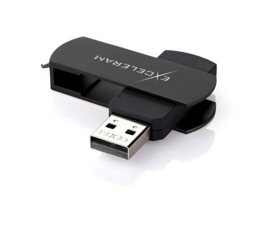 USB флеш накопитель eXceleram 64GB P2 Series Black/Black USB 2.0 (EXP2U2BB64), изображение 2 USB флеш накопитель eXceleram 64GB P2 Series Black/Black USB 2.0 (EXP2U2BB64), изображение 2