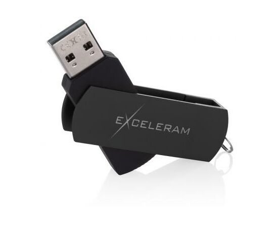 USB флеш накопитель eXceleram 64GB P2 Series Black/Black USB 2.0 (EXP2U2BB64), изображение 3 USB флеш накопитель eXceleram 64GB P2 Series Black/Black USB 2.0 (EXP2U2BB64), изображение 3