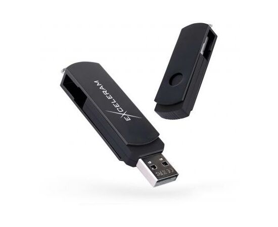 USB флеш накопичувач eXceleram 64GB P2 Series Black/Black USB 2.0 (EXP2U2BB64)
