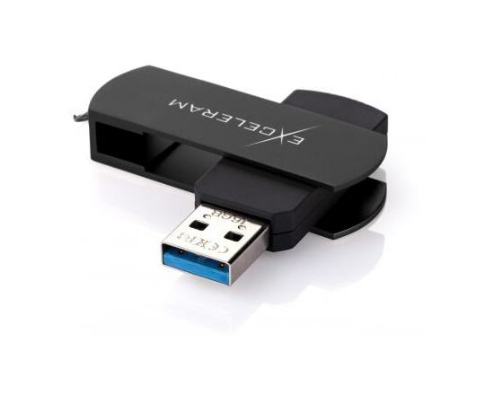 USB флеш накопитель eXceleram 16GB P2 Series Black/Black USB 3.1 Gen 1 (EXP2U3BB16), изображение 2 USB флеш накопитель eXceleram 16GB P2 Series Black/Black USB 3.1 Gen 1 (EXP2U3BB16), изображение 2