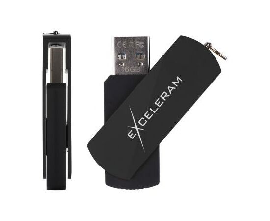 USB флеш накопитель eXceleram 32GB P2 Series Black/Black USB 3.1 Gen 1 (EXP2U3BB32), изображение 4 USB флеш накопитель eXceleram 32GB P2 Series Black/Black USB 3.1 Gen 1 (EXP2U3BB32), изображение 4