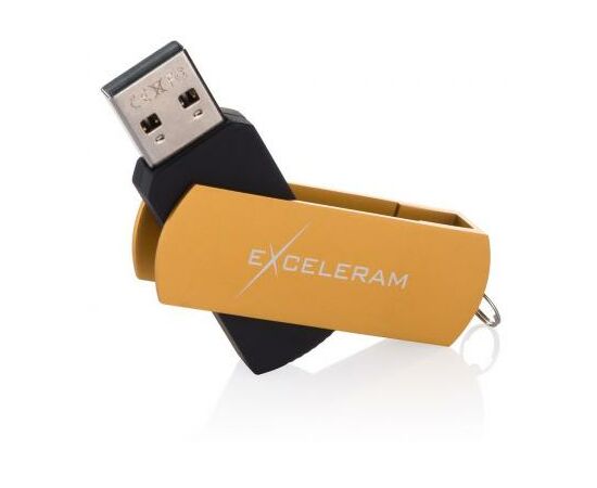 USB флеш накопитель eXceleram 64GB P2 Series Gold/Black USB 2.0 (EXP2U2GOB64), изображение 3 USB флеш накопитель eXceleram 64GB P2 Series Gold/Black USB 2.0 (EXP2U2GOB64), изображение 3