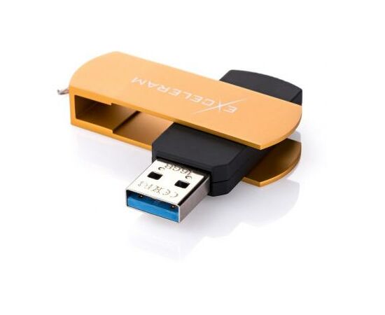 USB флеш накопитель eXceleram 32GB P2 Series Gold/Black USB 3.1 Gen 1 (EXP2U3GOB32), изображение 2 USB флеш накопитель eXceleram 32GB P2 Series Gold/Black USB 3.1 Gen 1 (EXP2U3GOB32), изображение 2