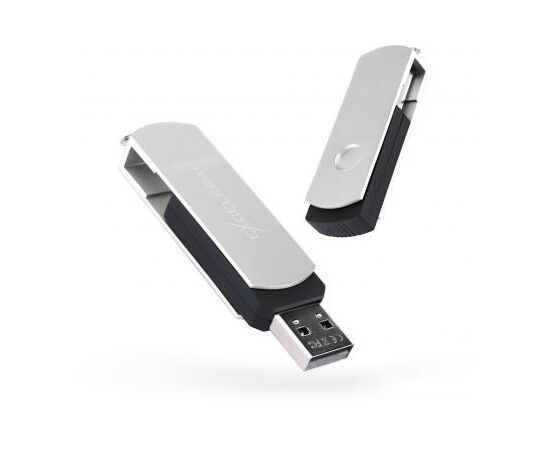 USB флеш накопитель eXceleram 16GB P2 Series Silver/Black USB 2.0 (EXP2U2SIB16)