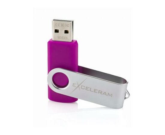 USB флеш накопитель eXceleram 16GB P1 Series Silver/Purple USB 2.0 (EXP1U2SIPU16), изображение 3 USB флеш накопитель eXceleram 16GB P1 Series Silver/Purple USB 2.0 (EXP1U2SIPU16), изображение 3