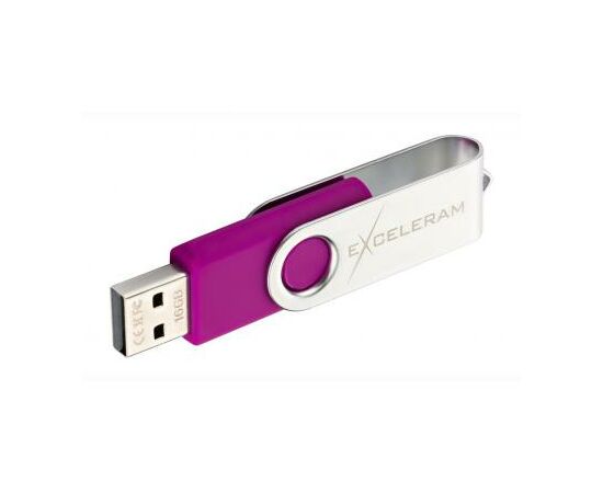 USB флеш накопитель eXceleram 16GB P1 Series Silver/Purple USB 2.0 (EXP1U2SIPU16), изображение 5 USB флеш накопитель eXceleram 16GB P1 Series Silver/Purple USB 2.0 (EXP1U2SIPU16), изображение 5