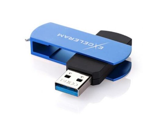 USB флеш накопитель eXceleram 64GB P2 Series Blue/Black USB 3.1 Gen 1 (EXP2U3BLB64), изображение 2 USB флеш накопитель eXceleram 64GB P2 Series Blue/Black USB 3.1 Gen 1 (EXP2U3BLB64), изображение 2