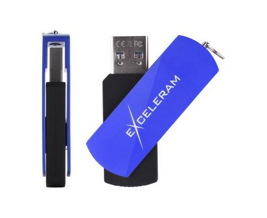 USB флеш накопитель eXceleram 64GB P2 Series Blue/Black USB 3.1 Gen 1 (EXP2U3BLB64), изображение 4 USB флеш накопитель eXceleram 64GB P2 Series Blue/Black USB 3.1 Gen 1 (EXP2U3BLB64), изображение 4