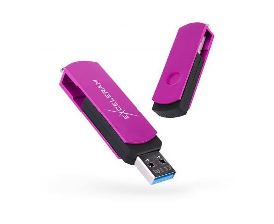 USB флеш накопичувач eXceleram 64GB P2 Series Purple/Black USB 3.1 Gen 1 (EXP2U3PUB64)
