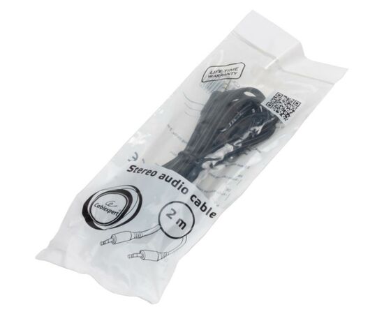 Кабель мультимедийный Jack 3.5mm male/Jack 3.5mm male 2.0m Cablexpert (CCA-404-2M), изображение 3 Кабель мультимедийный Jack 3.5mm male/Jack 3.5mm male 2.0m Cablexpert (CCA-404-2M), изображение 3