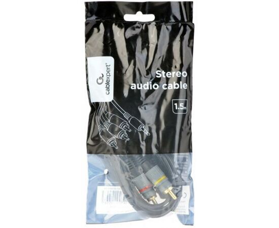 Кабель мультимедийный 3.5 Jack (4pin) to 3RCA 1.5m Cablexpert (CCAP-4P3R-1.5M), изображение 2 Кабель мультимедийный 3.5 Jack (4pin) to 3RCA 1.5m Cablexpert (CCAP-4P3R-1.5M), изображение 2