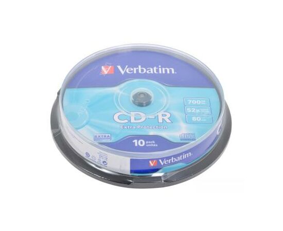 Диск CD Verbatim CD-R 700Mb 52x Cake box 10шт Extra (43437)