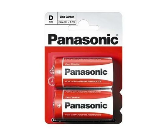 Батарейка Panasonic D R20 RED ZINK * 2 (R20REL/2BPR)