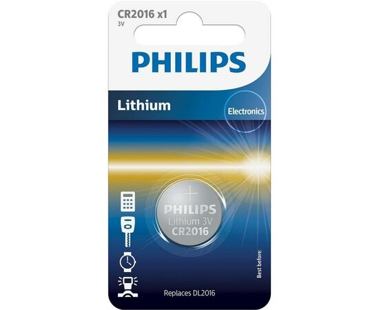 Батарейка Philips CR2016 Lithium (CR2016/01B)