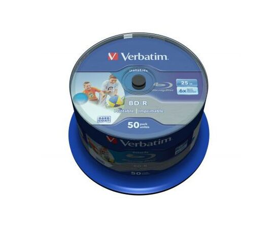 Диск BD Verbatim 25Gb 6x Cacke 50шт Wide Inkjet Printable SL Datalife (43812)