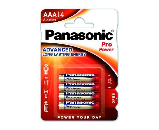 Батарейка Panasonic AAA LR03 Pro Power * 4 (LR03XEG/4BP)