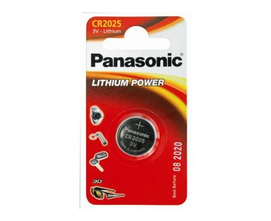 Батарейка Panasonic CR 2025 Lithium * 1 (CR-2025EL/1B)