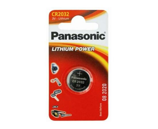 Батарейка Panasonic CR 2032 Lithium * 1 (CR-2032EL/1B)