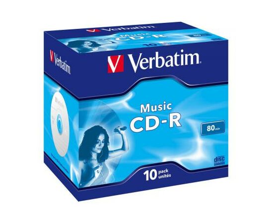 Диск CD Verbatim CD-R 700Mb 16x Jewel Case 10 Pack Music (43365)