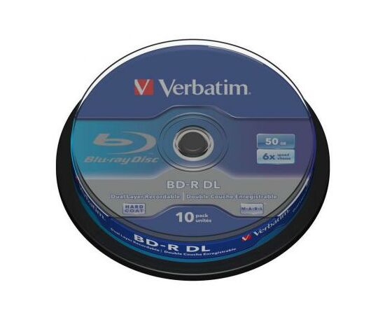 Диск BD Verbatim DL 50Gb 6x Cacke 10шт (43746)