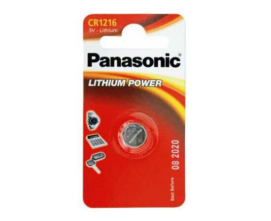 Батарейка Panasonic CR 1216 * 1 LITHIUM (CR-1216EL/1B)