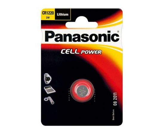 Батарейка Panasonic CR 1220 * 1 LITHIUM (CR-1220EL/1B)