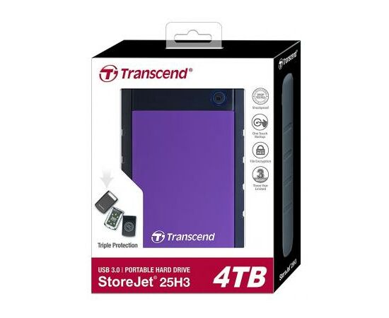 Внешний жесткий диск 2.5" 4TB Transcend (TS4TSJ25H3P), изображение 4 Внешний жесткий диск 2.5" 4TB Transcend (TS4TSJ25H3P), изображение 4