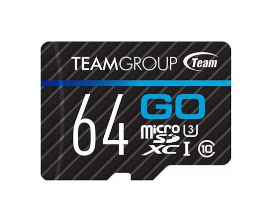 Карта памяти Team 64GB microSD Class 10 UHS-I/U3 Go (TGUSDX64GU303), изображение 2 Карта памяти Team 64GB microSD Class 10 UHS-I/U3 Go (TGUSDX64GU303), изображение 2