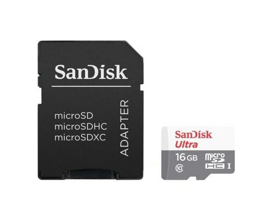 Карта пам'яті SanDisk 16GB microSD Class 10 UHS-I Ultra (SDSQUNS-016G-GN3MA)