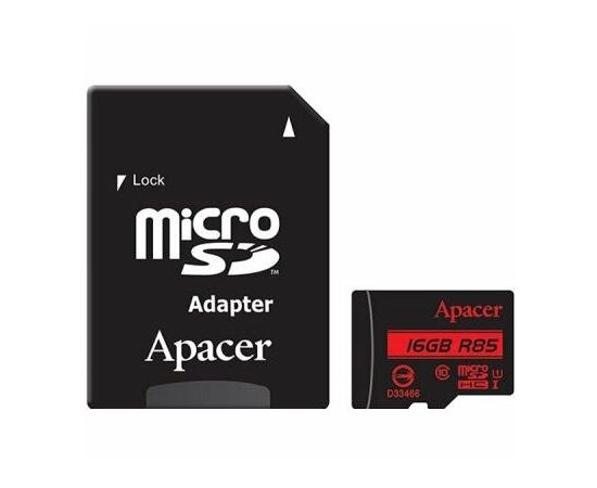 Карта пам'яті Apacer 16GB microSDHC Class10 UHS-I U1 (R85 MB/s) (AP16GMCSH10U5-R)