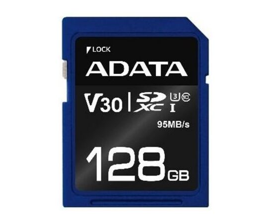Карта пам'яті ADATA 128GB SDXC class 10 UHS-I U3 V30 (ASDX128GUI3V30S-R)