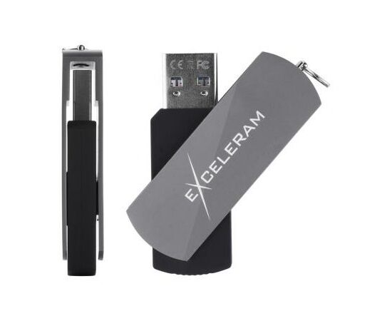 USB флеш накопитель eXceleram 32GB P2 Series Gray/Black USB 3.1 Gen 1 (EXP2U3GB32), изображение 4 USB флеш накопитель eXceleram 32GB P2 Series Gray/Black USB 3.1 Gen 1 (EXP2U3GB32), изображение 4
