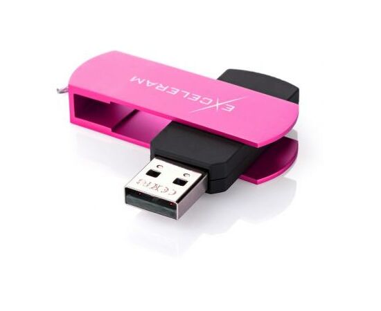 USB флеш накопичувач eXceleram 32GB P2 Series Rose/Black USB 2.0 (EXP2U2ROB32), зображення 2