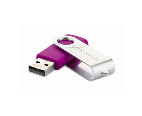 USB флеш накопитель eXceleram 32GB P1 Series Silver/Purple USB 2.0 (EXP1U2SIPU32), изображение 2 USB флеш накопитель eXceleram 32GB P1 Series Silver/Purple USB 2.0 (EXP1U2SIPU32), изображение 2