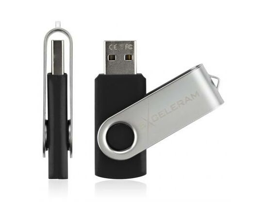 USB флеш накопитель eXceleram 32GB P1 Series Silver/Black USB 2.0 (EXP1U2SIB32), изображение 4 USB флеш накопитель eXceleram 32GB P1 Series Silver/Black USB 2.0 (EXP1U2SIB32), изображение 4