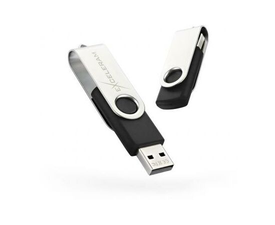 USB флеш накопичувач eXceleram 32GB P1 Series Silver/Black USB 2.0 (EXP1U2SIB32)