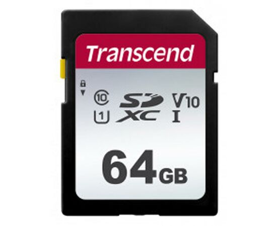 Карта пам'яті Transcend 64GB SDXC class 10 UHS-I U3 V10 (TS64GSDC300S)