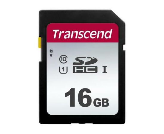 Карта памяти Transcend 16GB SDHC class 10 UHS-I U1 (TS16GSDC300S)