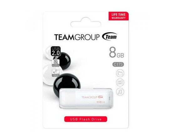 USB флеш накопичувач Team 8GB C173 White USB 2.0 (TC1738GW01), зображення 5