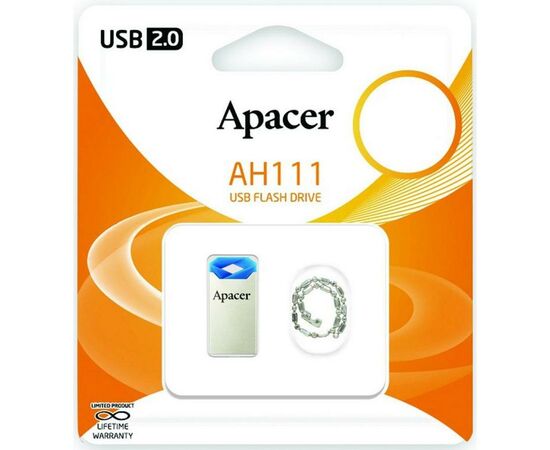 USB флеш накопитель Apacer 64GB AH111 Blue USB 2.0 (AP64GAH111U-1), изображение 6 USB флеш накопитель Apacer 64GB AH111 Blue USB 2.0 (AP64GAH111U-1), изображение 6